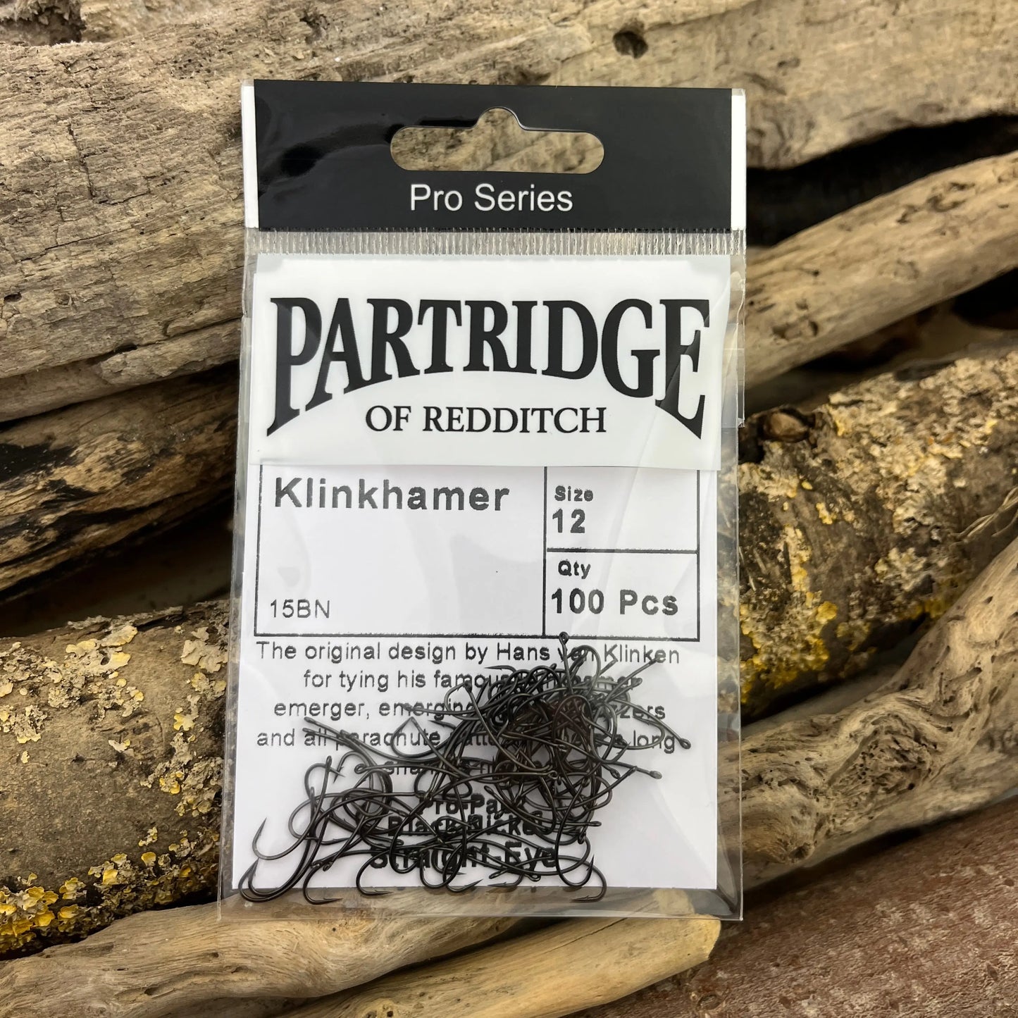 Partridge 15BN Klinkhamer Hook PRO-Pack 100pcs SPRITE Fishing