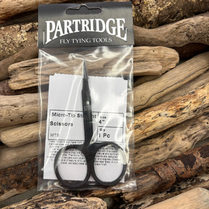 Partridge 4" Micro Tip Straight Scissors - Sprite Fishing