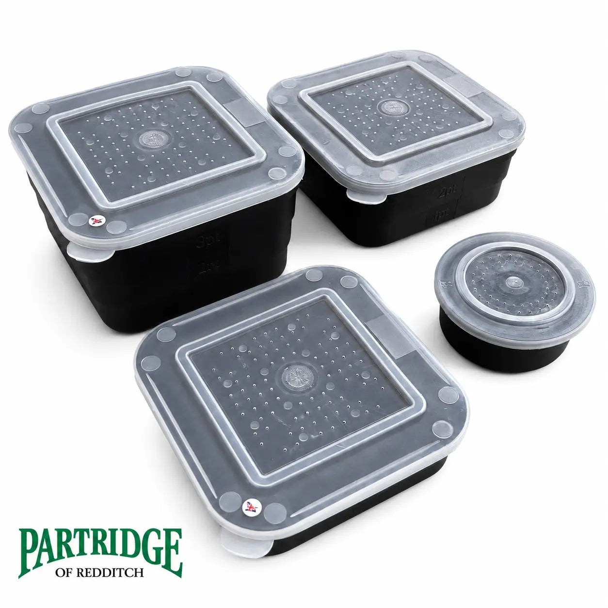 Partridge Bait Tubs for Worms, Maggots, even storage when Coarse & Carp Fishing