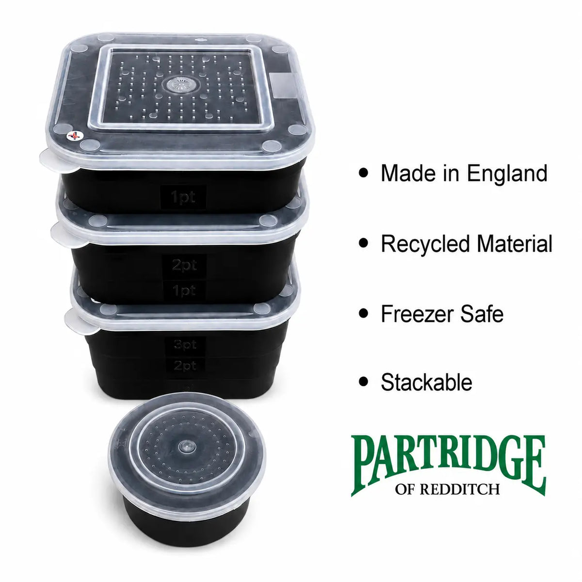 Partridge Bait Tubs for Worms, Maggots, even storage when Coarse & Carp Fishing