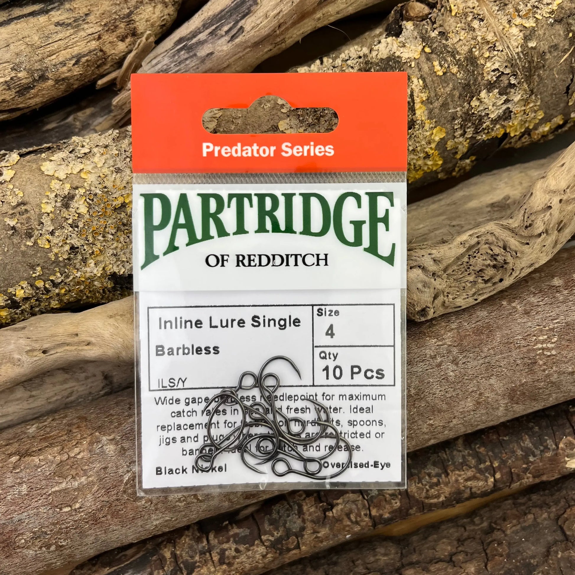 Partridge Barbless Lure Replacement Single Hook for all Pike, Perch and Zander Lures SPRITE Fishing