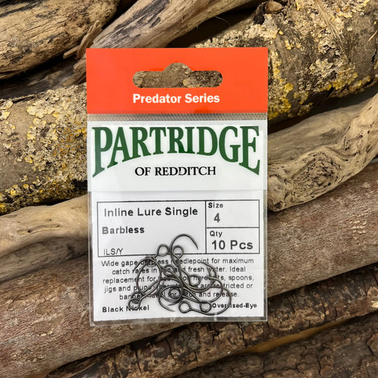 Partridge Barbless Lure Replacement Single Hook for all Pike, Perch and Zander Lures SPRITE Fishing