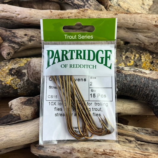 Partridge CS15 Carrie Stevens 10X Long Streamer Hook SPRITE Fishing