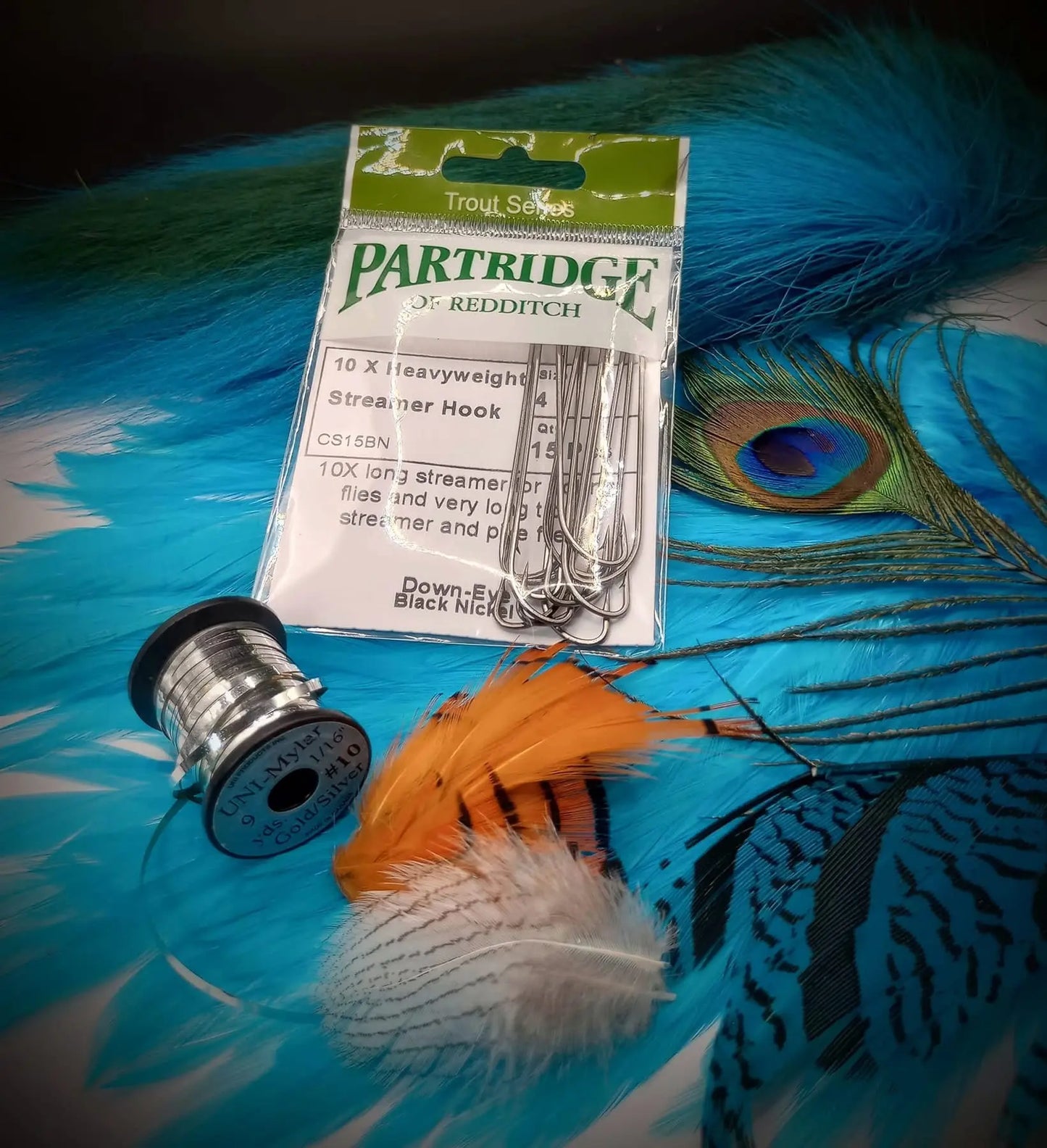 Partridge CS15 Carrie Stevens 10X Long Streamer Hook SPRITE Fishing