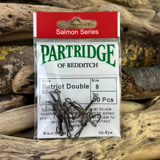Partridge CS16/2Y PATRiOT Barbless Salmon Double SPRITE Fishing