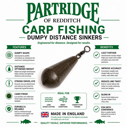 Partridge Carp Dumpy Distance Swivel Sinker