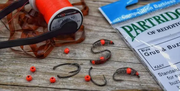 Partridge Competition Barbless K4AY Grub & Buzzer Hook - SPRITE Fishing