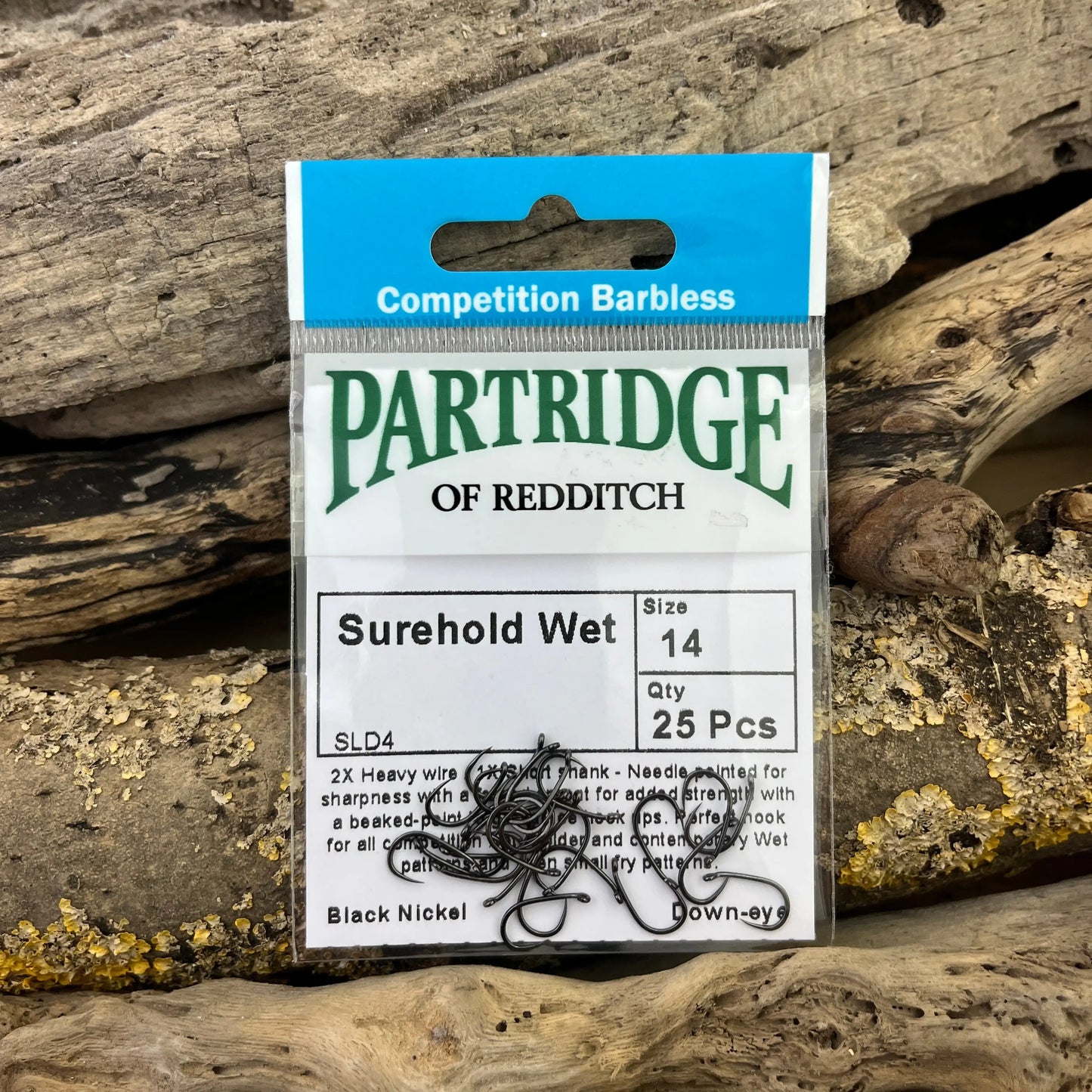 Partridge Competition Barbless SLD4 Surehold Wet Hook SPRITE Fishing