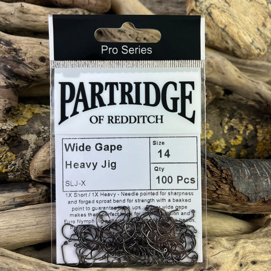 Partridge Competition Barbless SLJ WideGape Jig Hook PRO-Pack 100pcs SPRITE Fishing
