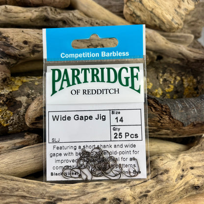 Partridge Competition Barbless SLJ WideGape Jig Hook SPRITE Fishing