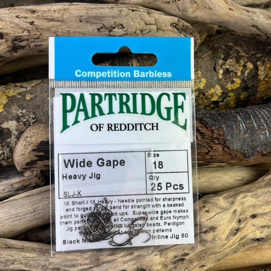 Partridge Competition Barbless SLJX WideGape Heavy Jig Hook SPRITE Fishing