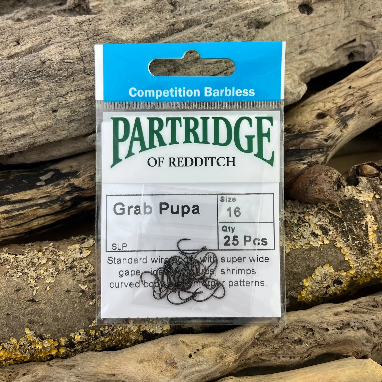 Partridge Competition Barbless SLP Grab Pupa Hook SPRITE Fishing