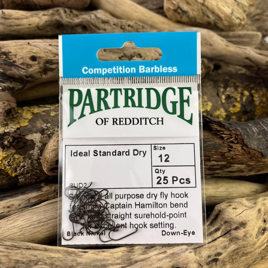 Partridge Competition Barbless Ideal Standard Dry Hook SPRITE Fishing