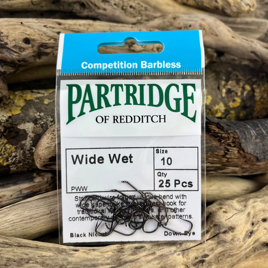 Partridge Competition Barbless Wide Wet Hook SPRITE Fishing