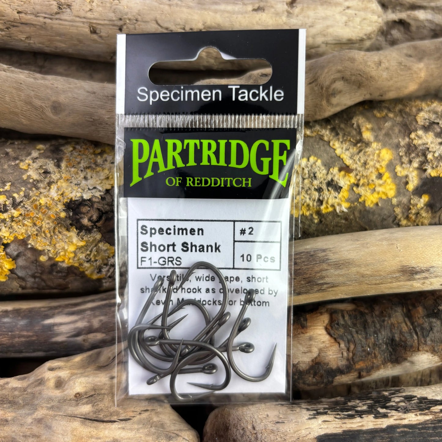 Partridge F1-GRS Short-Shank Boilie Carp Hook - 10 Hooks SPRITE Fishing
