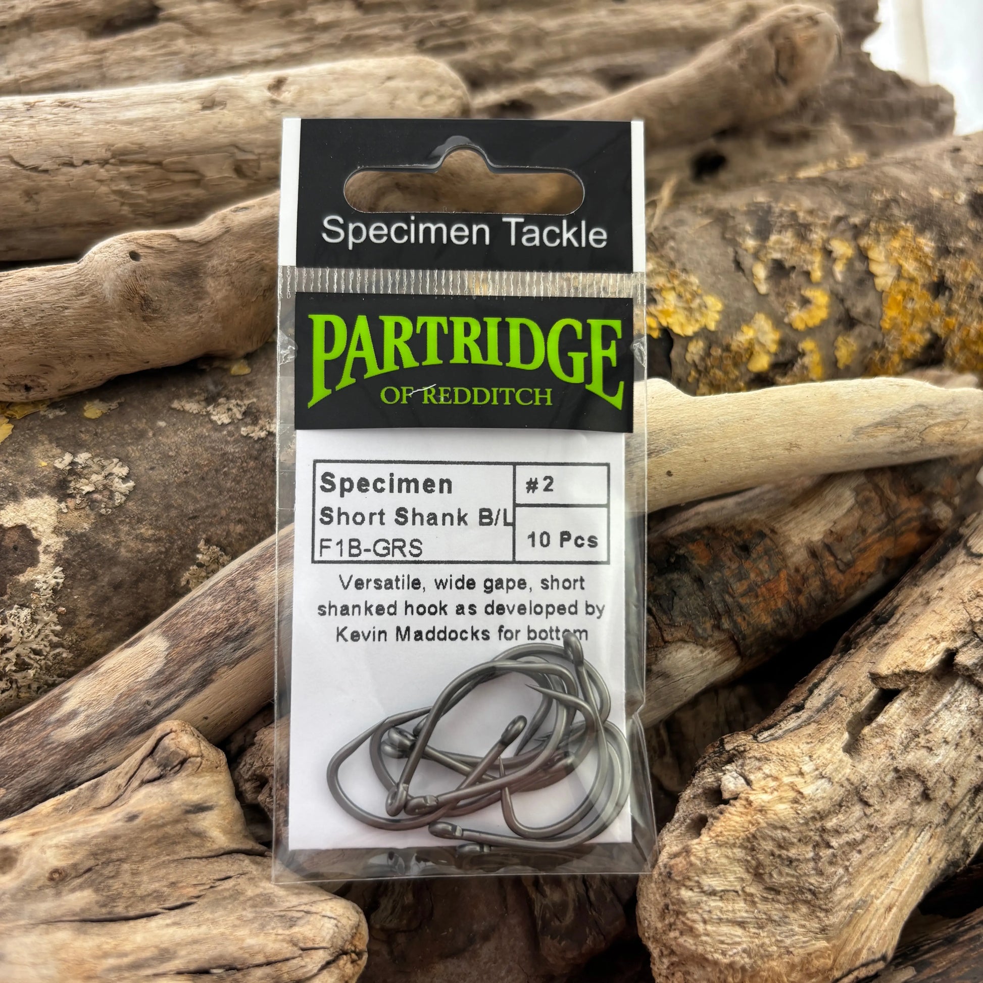 Partridge Specimen F1B Short-Shank Barbless Boilie Hook SPRITE Fishing