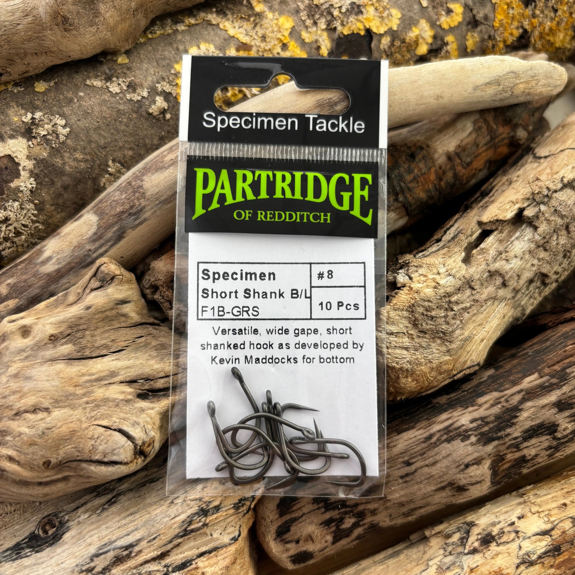 Partridge Specimen F1B Short-Shank Barbless Boilie Hook SPRITE Fishing