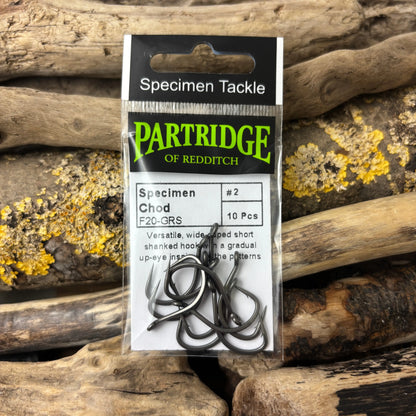 Partridge F20 Chod Carp Hook - 10 hooks SPRITE Fishing