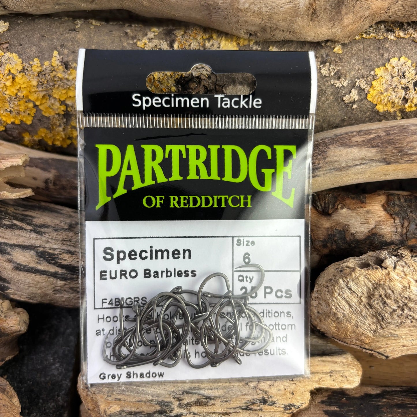 Partridge F4B Euro Barbless Carp Hook - 25 Hooks SPRITE Fishing