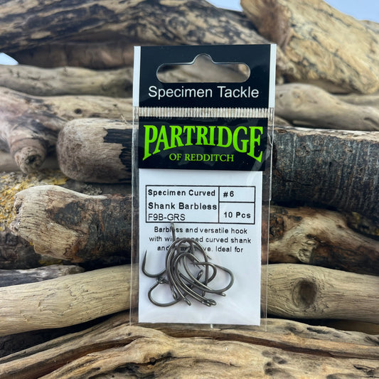 Partridge Specimen Curved Shank Barbless Hook SPRITE Fishing