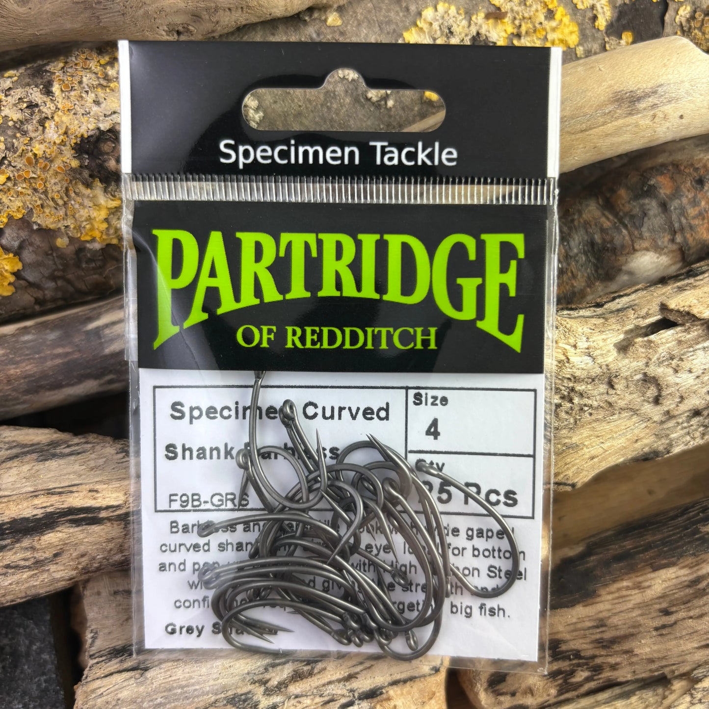 Partridge F9B Barbless Curved Shank Carp Hook - 25 Hooks SPRITE Fishing