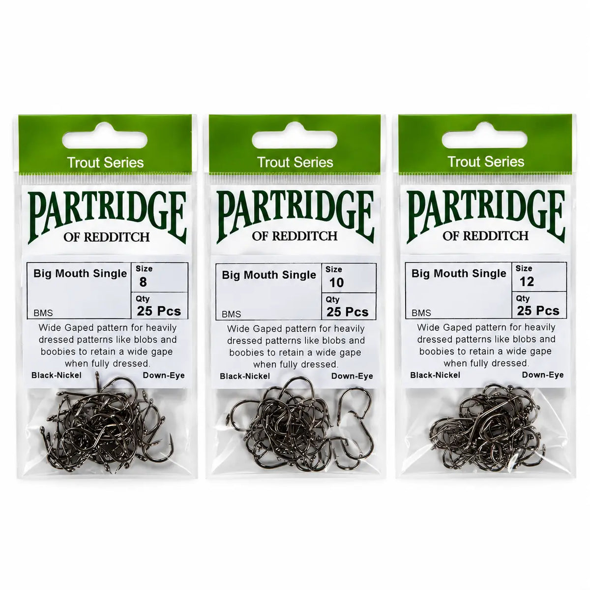 Partridge Trout Big Mouth Double BMS – Barbed Competition Trout Hooks