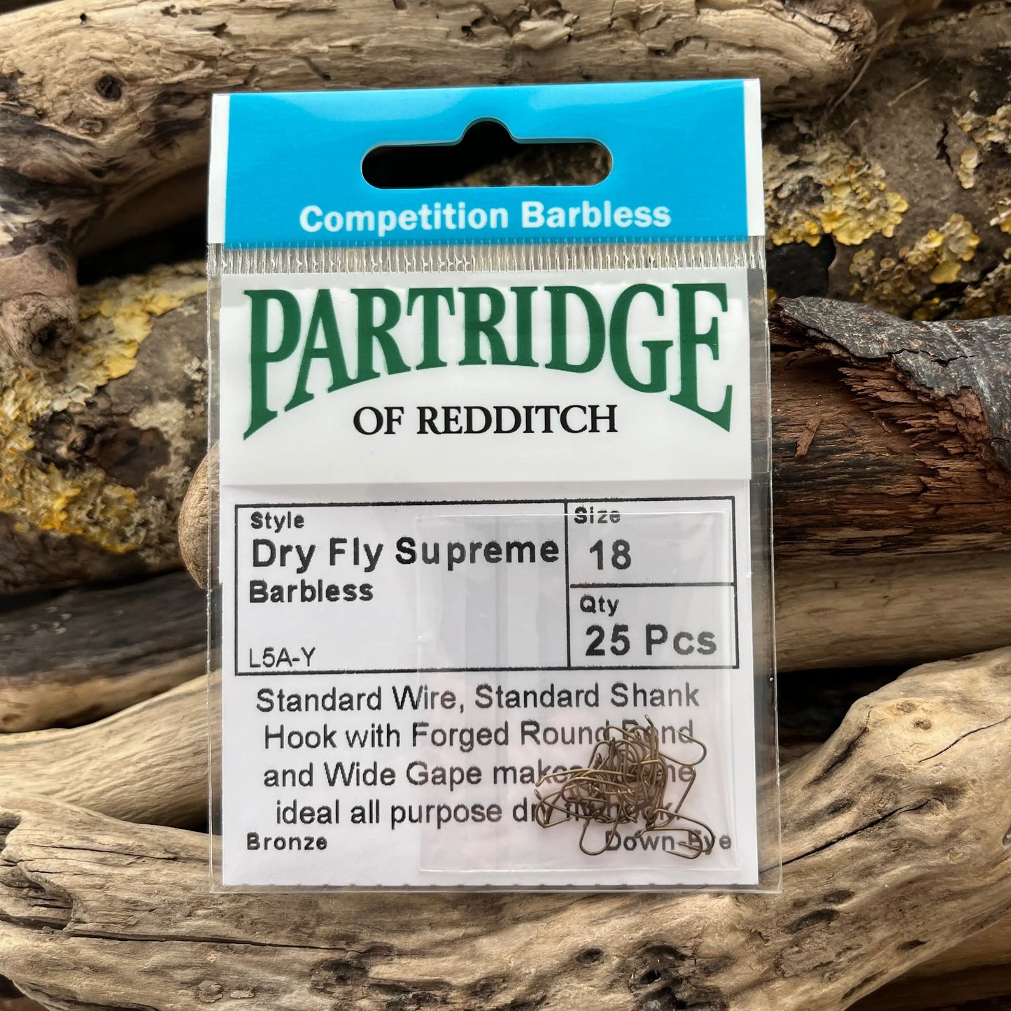Partridge Heritage L5AY Barbless Dry Fly Supreme - SPRITE Fishing