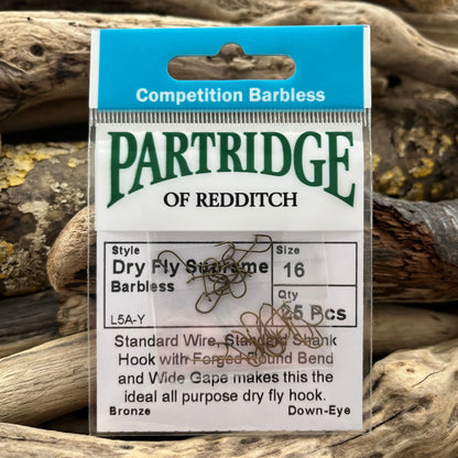 Partridge Heritage L5AY Barbless Dry Fly Supreme - SPRITE Fishing