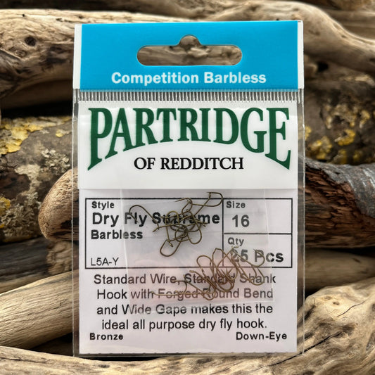 Partridge Heritage L5AY Barbless Dry Fly Supreme - SPRITE Fishing