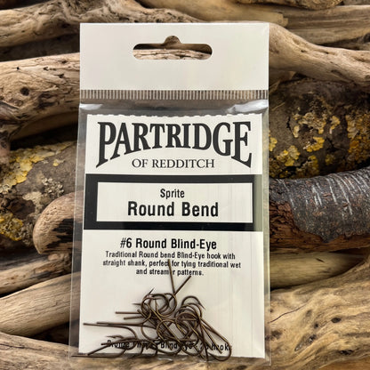 Partridge Heritage Round Bend Blind-eye Hook SPRITE Fishing