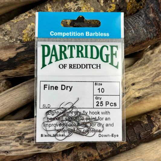 Partridge Heritage SLD Barbless Fine Dry Hook SPRITE Fishing
