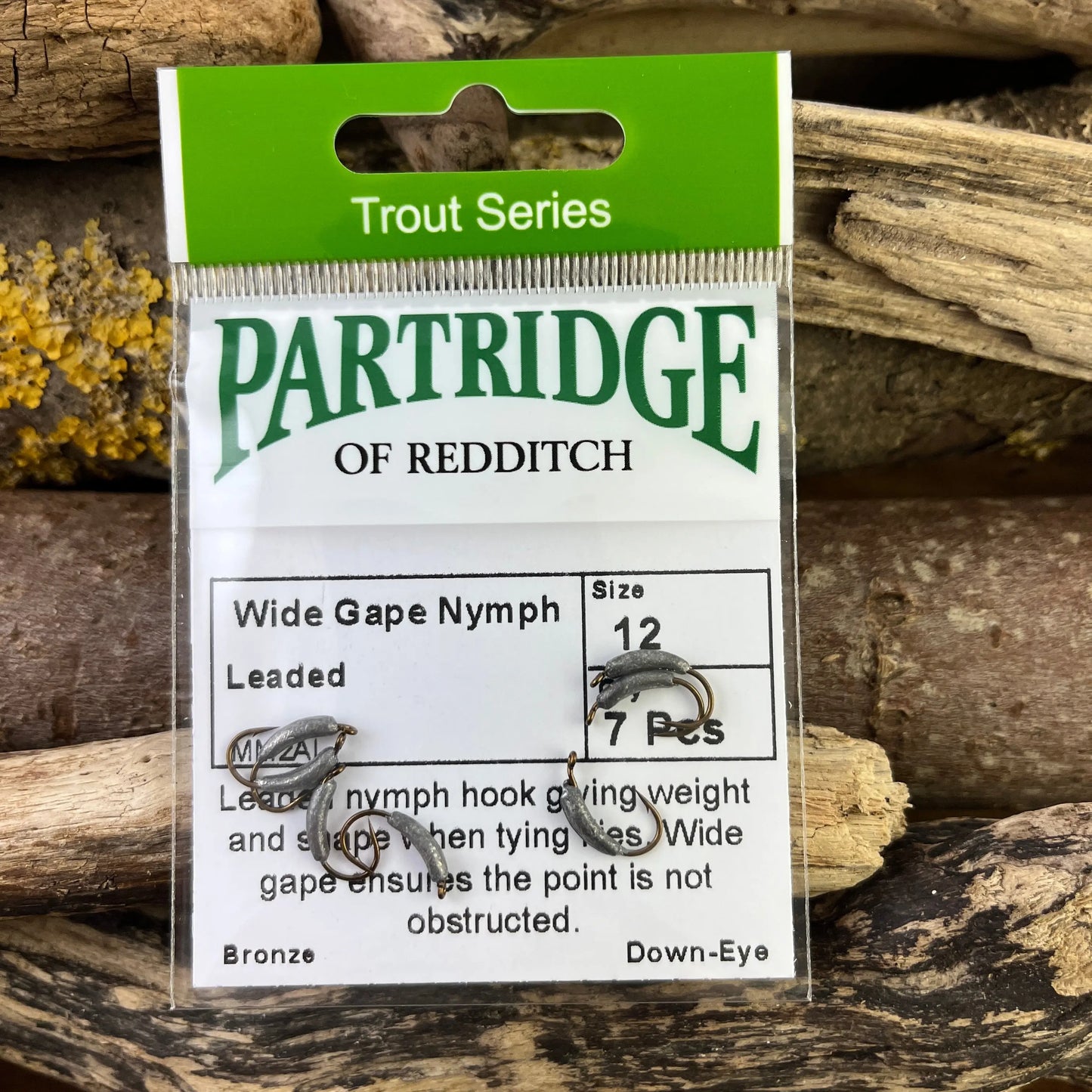 Partridge Heritage YMM2AL Leaded Wide Gape Nymph Hook SPRITE Fishing