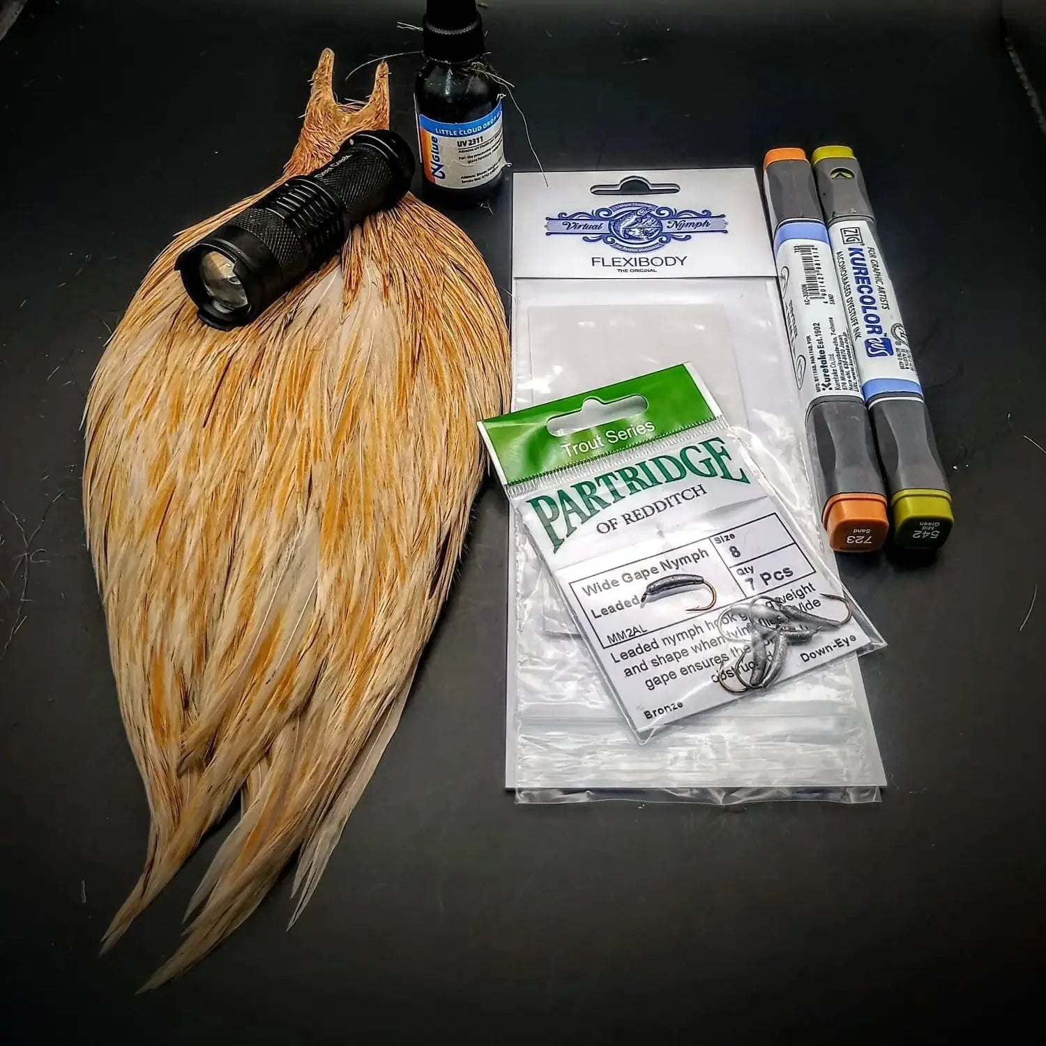 Partridge Heritage YMM2AL Leaded Wide Gape Nymph Hook tying - SPRITE Fishing