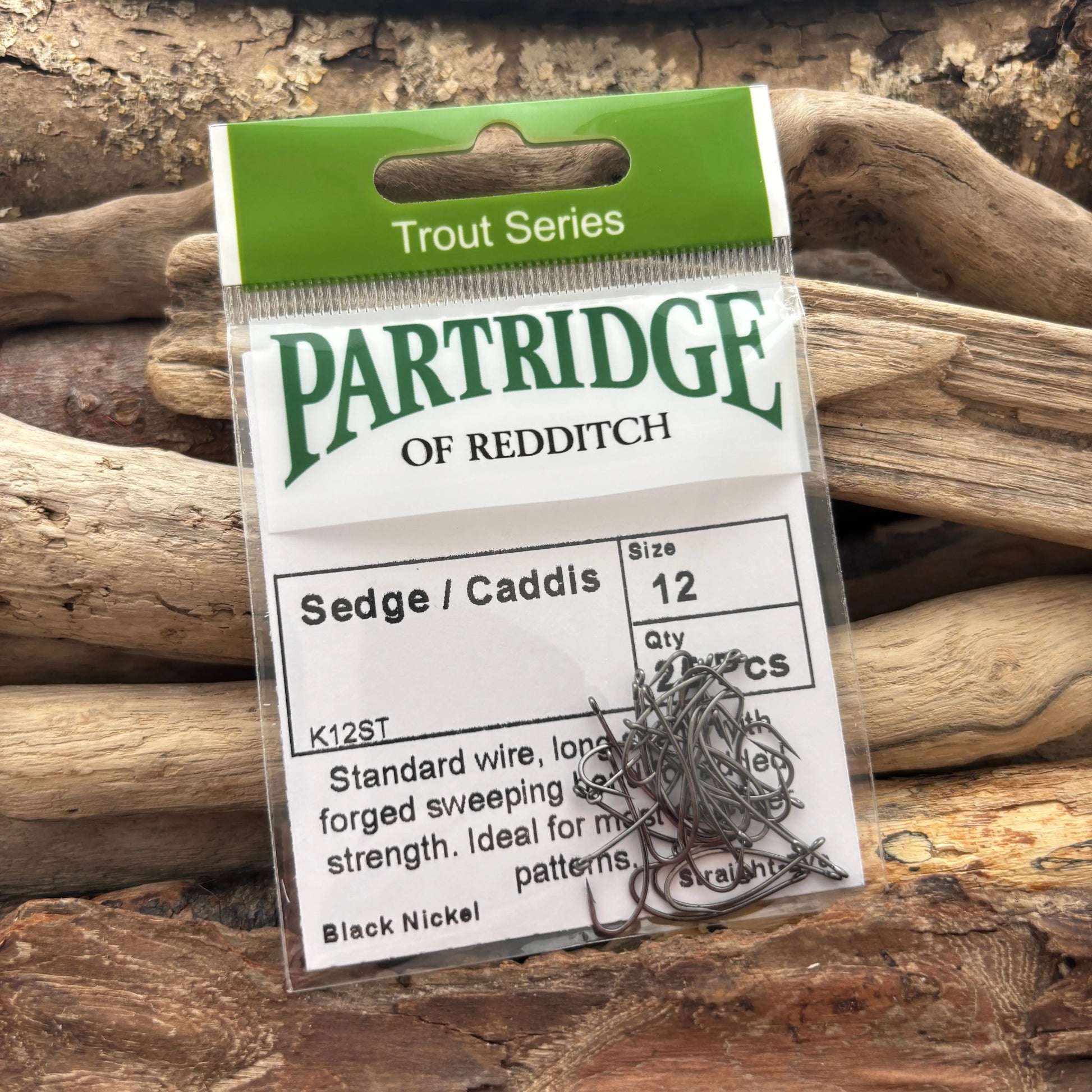 Partridge-K12ST-Sedge-Caddis-Hook-#12-SPRITE-Fishing