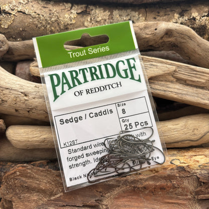 Partridge-K12ST-Sedge-Caddis-Hook-#8-SPRITE-Fishing