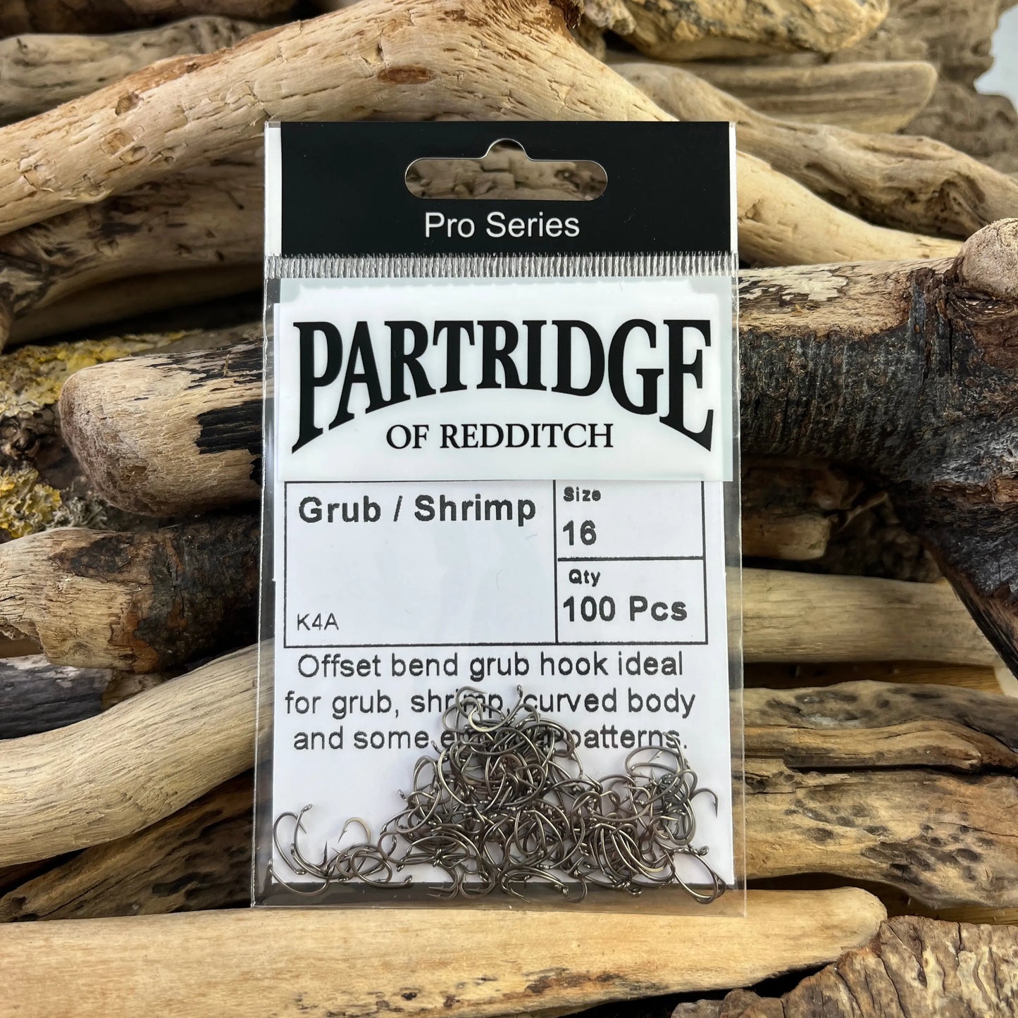 Partridge K4A Grub Hook PRO-Pack 100pcs SPRITE Fishing