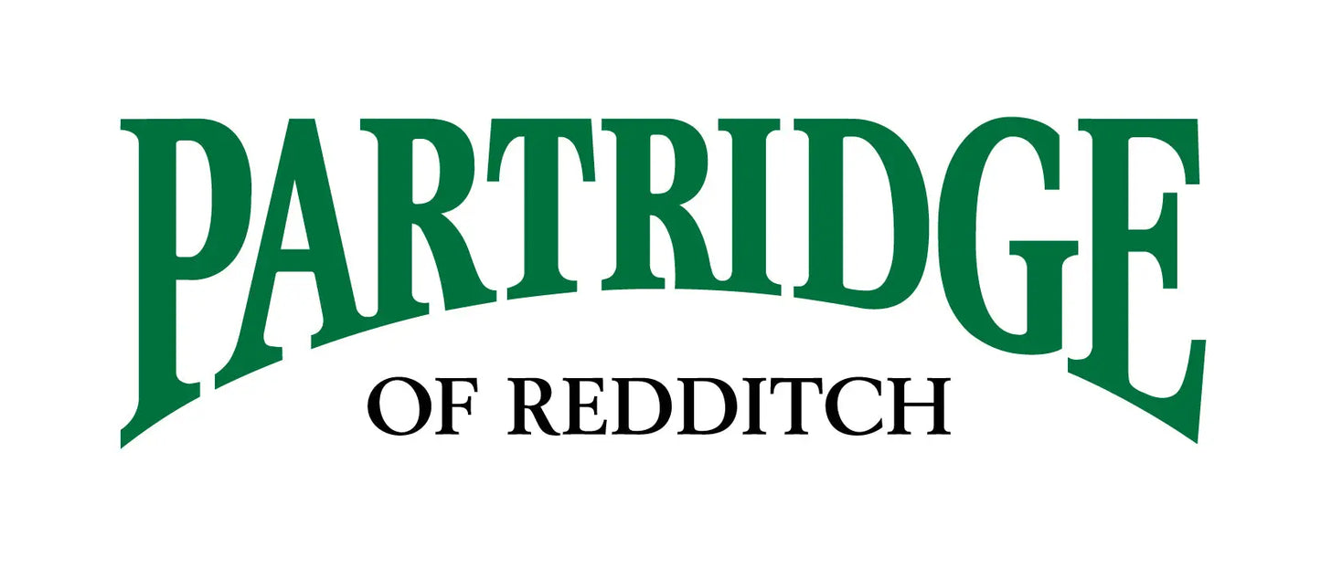 Partridge of Redditch logo with green text on a white background