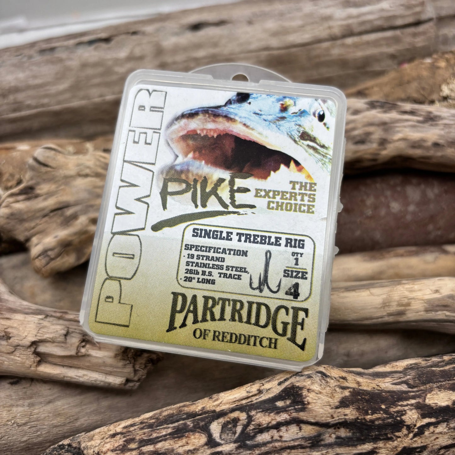 Partridge Pike Power Single Treble Rig #4 - Sprite Fishing