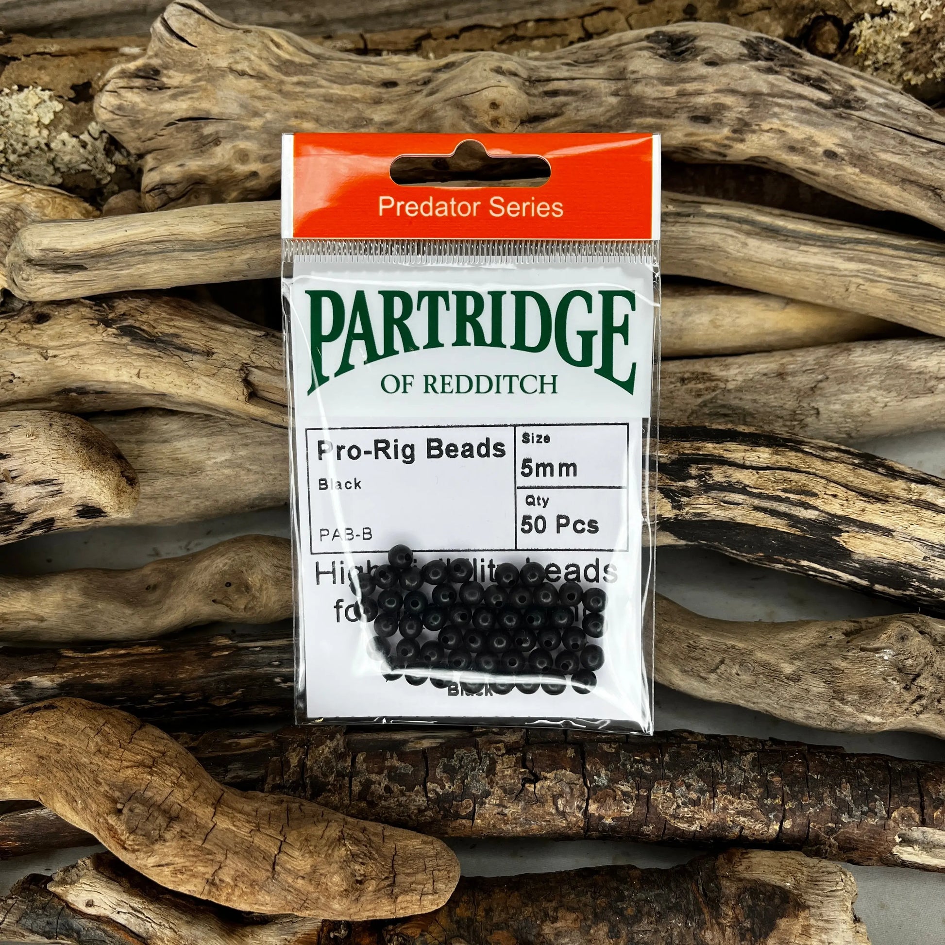Partridge Predator PAB-B Rig Beads Black - Sprite Fishing