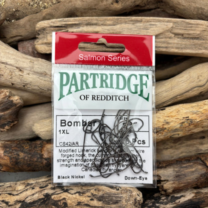Partridge Salmon CS42 Bomber Hook #8 in Black Nickel - SPRITE Fishing