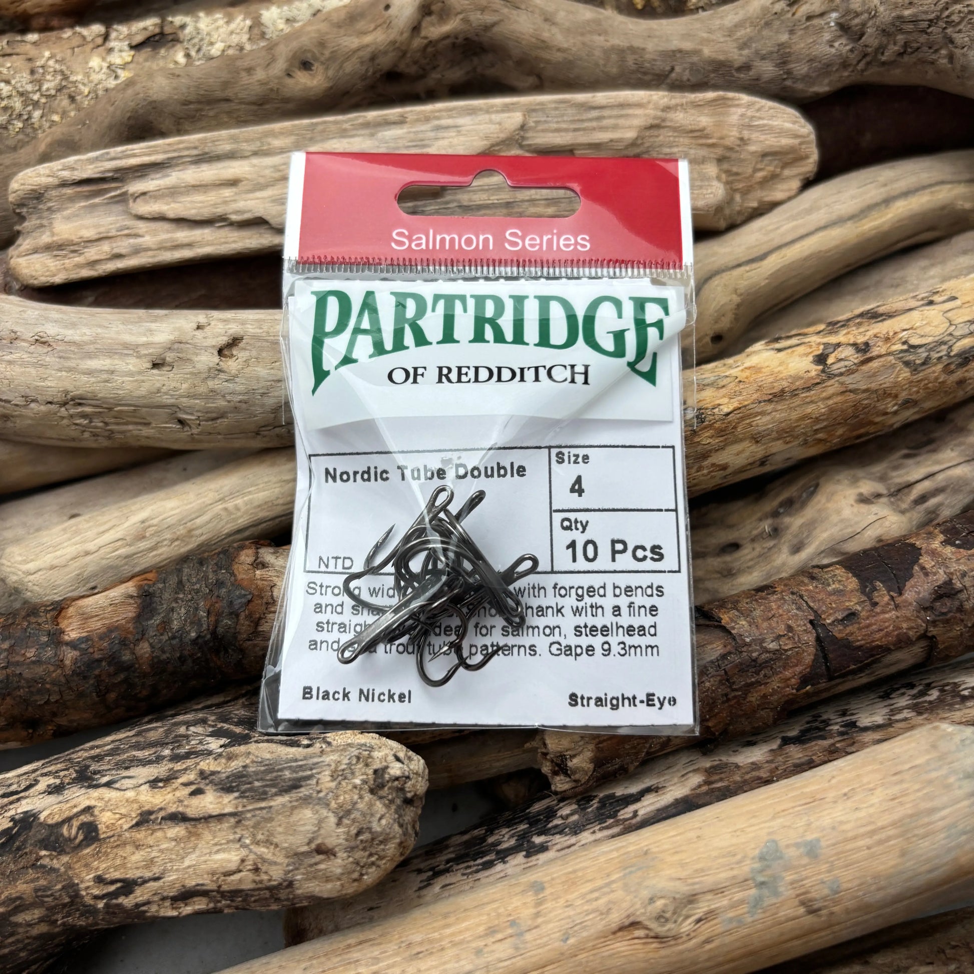 Partridge Salmon Nordic Tube Double Hook #4 - Sprite Fishing