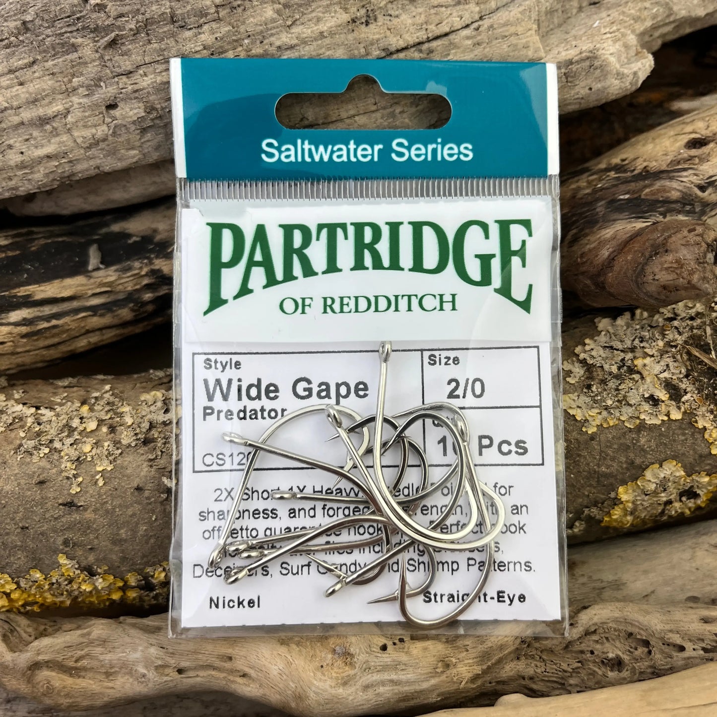 Partridge Saltwater Wide Gape Fly Hook for all saltwater patterns for Bass, Redfish and Bunkers SPRITE Fishing