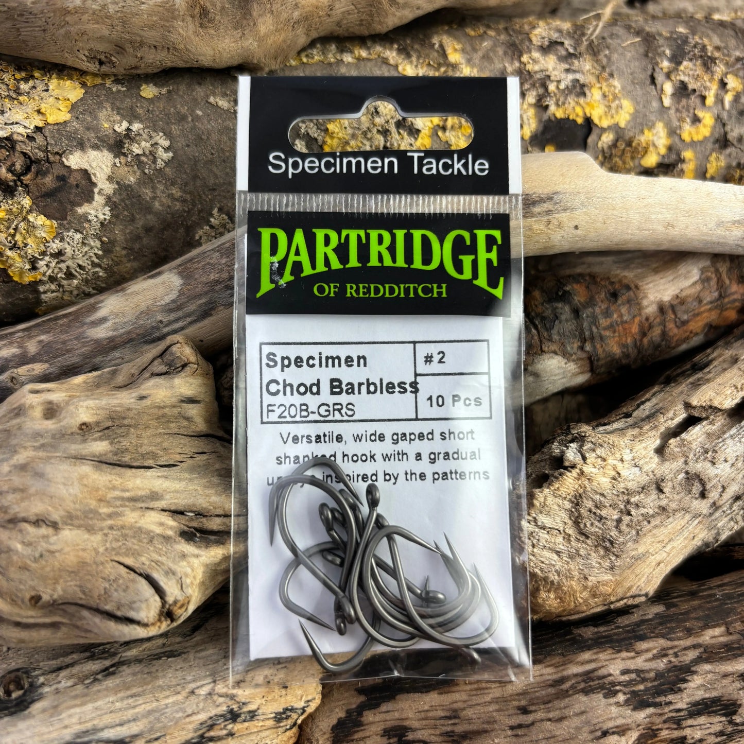Partridge Specimen Chod Barbless Hook - Carp F20B-GRS SPRITE Fishing