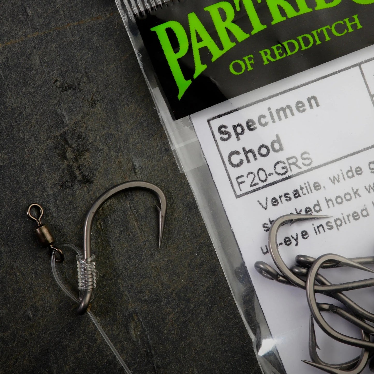 Partridge Carp F20-GRS Specimen Chod Hook - SPRITE Fishing