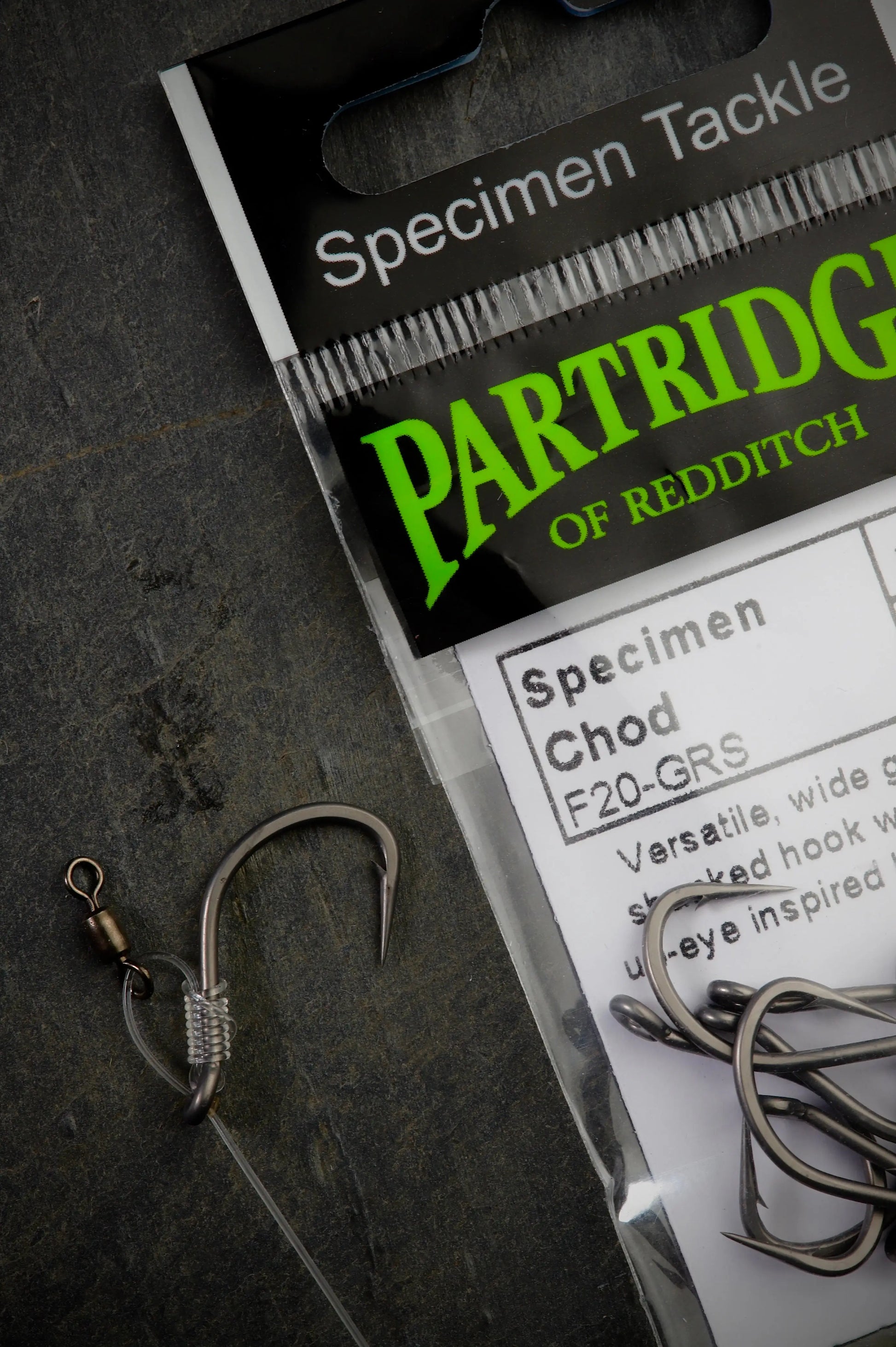 Partridge Carp F20-GRS Specimen Chod Hook - SPRITE Fishing