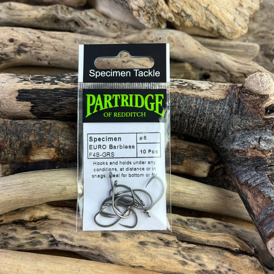 Partridge Specimen Euro Barbless Carp Hook F4B-GRS SPRITE Fishing