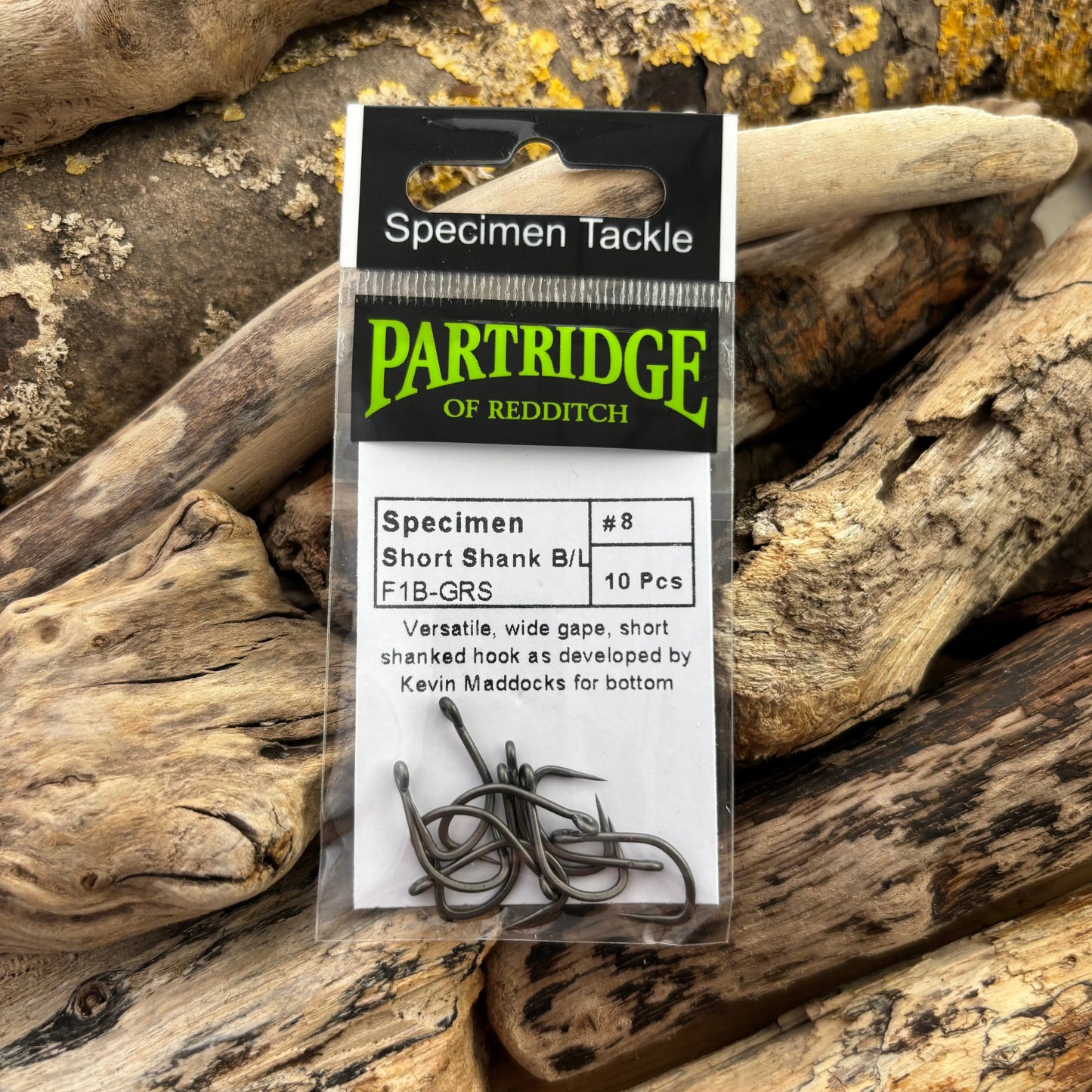 Partridge Specimen F1B Short-Shank Barbless Boilie Hook SPRITE Fishing