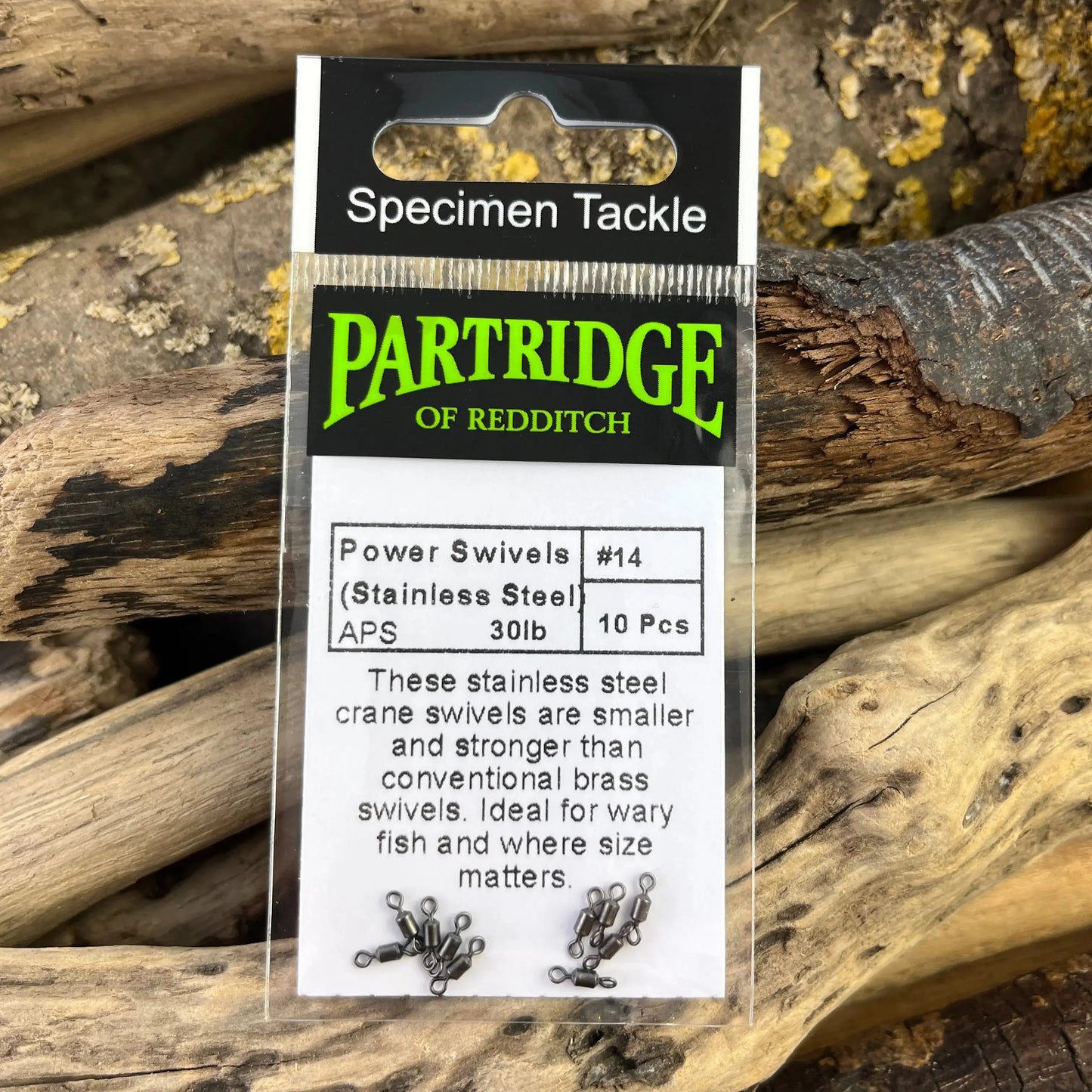 Partridge Stainless Steel Power Swivels - for Carp & Predator SPRITE Fishing