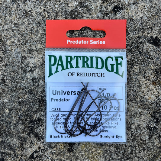 Partridge Universal Predator Hook Black Nickel SPRITE Fishing