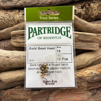 Partridge Heritage GHH Gold Beaded Hook #16 - SPRITE Fishing